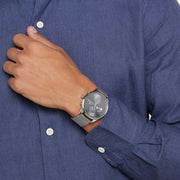  Shop Authentic Tommy Hilfiger Chase Quartz Grey Dial Silver Mesh Bracelet Watch For Men - 1791484 - Luxxuri