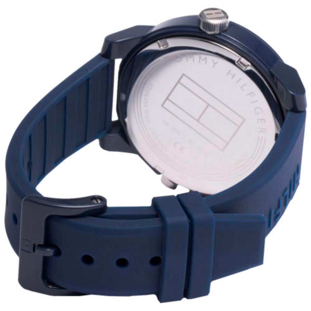  Shop Authentic Tommy Hilfiger Denim Blue Dial Blue Rubber Strap Watch for Men - 1791556 - Luxxuri