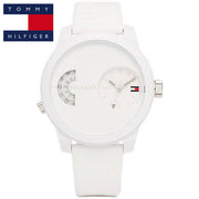  Shop Authentic Tommy Hilfiger Denim White Dial White Rubber Strap Watch for Men - 1791558 - Luxxuri