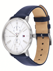 Shop Authentic Tommy Hilfiger Jenna White Dial Blue Leather Strap Watch for Women - 1782072 - Luxxuri