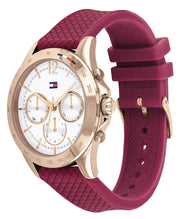  Shop Authentic Tommy Hilfiger Haven Quartz White Dial Red Rubber Strap Watch For Women - 1782200 - Luxxuri