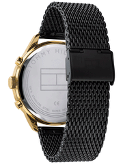  Shop Authentic Tommy Hilfiger Chase Quartz Black Dial Black Mesh Bracelet Watch for Men - 1791580 - Luxxuri