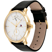  Shop Authentic Tommy Hilfiger Hunter White Dial Black Leather Strap Watch for Men - 1791606 - Luxxuri
