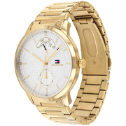  Shop Authentic Tommy Hilfiger Hunter White Dial Gold Steel Strap Watch for Men - 1791609 - Luxxuri
