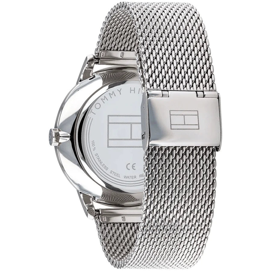  Shop Authentic Tommy Hilfiger Hunter Quartz Black Dial Silver Steel Strap Watch for Men - 1791610 - Luxxuri
