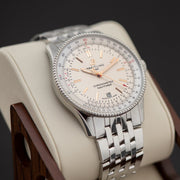  Shop Authentic Breitling Navitimer Automatic 41mm White Dial Stainless Steel Mens Watch - A17326211G1A1 - Luxxuri