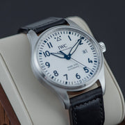  Shop Authentic IWC Pilot's Watch Mark XVIII White Dial Black Leather Strap Watch for Men - IW327002 - Luxxuri