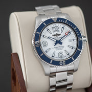  Shop Authentic Breitling Superocean 42mm White Dial Silver Steel Strap Watch for Men - A17366D81A1A1 - Luxxuri