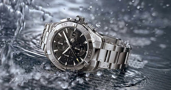  Shop Authentic Tag Heuer Aquaracer Automatic Chronograph Black Dial Silver Steel Strap Watch for Men - CAY2110.BA0927 - Luxxuri