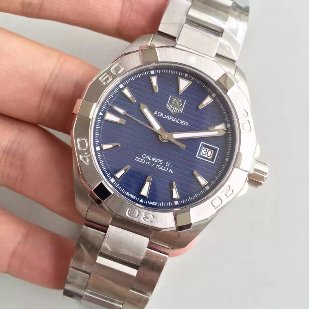  Shop Authentic Tag Heuer Aquaracer Automatic Blue Dial Silver Steel Strap Watch for Men - WAY2112.BA0928 - Luxxuri