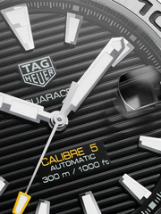  Shop Authentic Tag Heuer Aquaracer Automatic Caliber 5 Black Dial Silver Steel Strap Watch for Men - WBD2110.BA0928 - Luxxuri