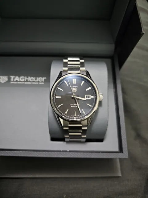  Shop Authentic Tag Heuer Carrera Automatic Black Dial Silver Steel Strap Watch for Men - WAR211A.BA0782 - Luxxuri