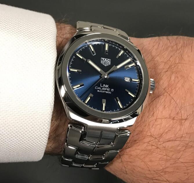  Shop Authentic Tag Heuer Link Automatic Blue Dial Silver Steel Strap Watch for Men - WBC2112.BA0603 - Luxxuri