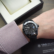  Shop Authentic Tag Heuer Aquaracer 300 Swiss Limited Edition Black Dial Black Nylon Strap Watch for Men - WAY218B.FC6364 - Luxxuri