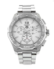  Shop Authentic Tag Heuer Aquaracer White Dial Silver Steel Strap Watch for Men - CAY1111.BA0927 - Luxxuri