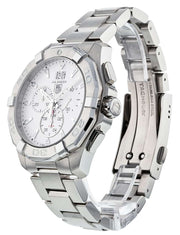  Shop Authentic Tag Heuer Aquaracer White Dial Silver Steel Strap Watch for Men - CAY1111.BA0927 - Luxxuri