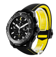  Shop Authentic Tag Heuer Aquaracer Chronograph PVD Black Dial Black Nylon Strap Watch for Men - CAY218A.FC6361 - Luxxuri