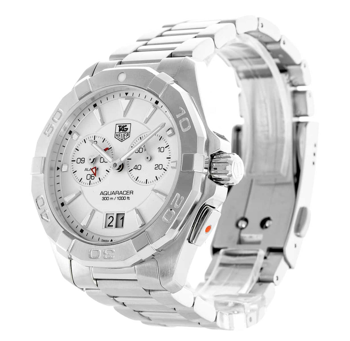  Shop Authentic Tag Heuer Aquaracer White Dial Watch for Men - WAY111Y.BA0928 - Luxxuri