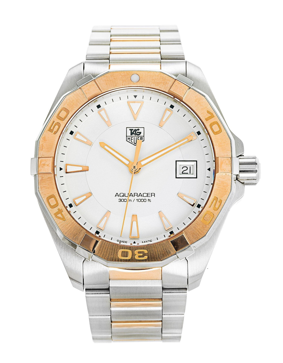  Shop Authentic Tag Heuer Aquaracer Quartz White Dial Silver Strap Watch for Men - WAY1150.BD0911 - Luxxuri