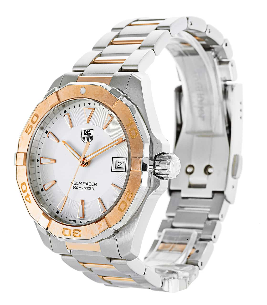  Shop Authentic Tag Heuer Aquaracer Quartz White Dial Silver Strap Watch for Men - WAY1150.BD0911 - Luxxuri