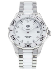  Shop Authentic Tag Heuer Aquaracer Diamonds White Dial Two Tone Steel Strap Watch for Women - WAY131D.BA0914 - Luxxuri