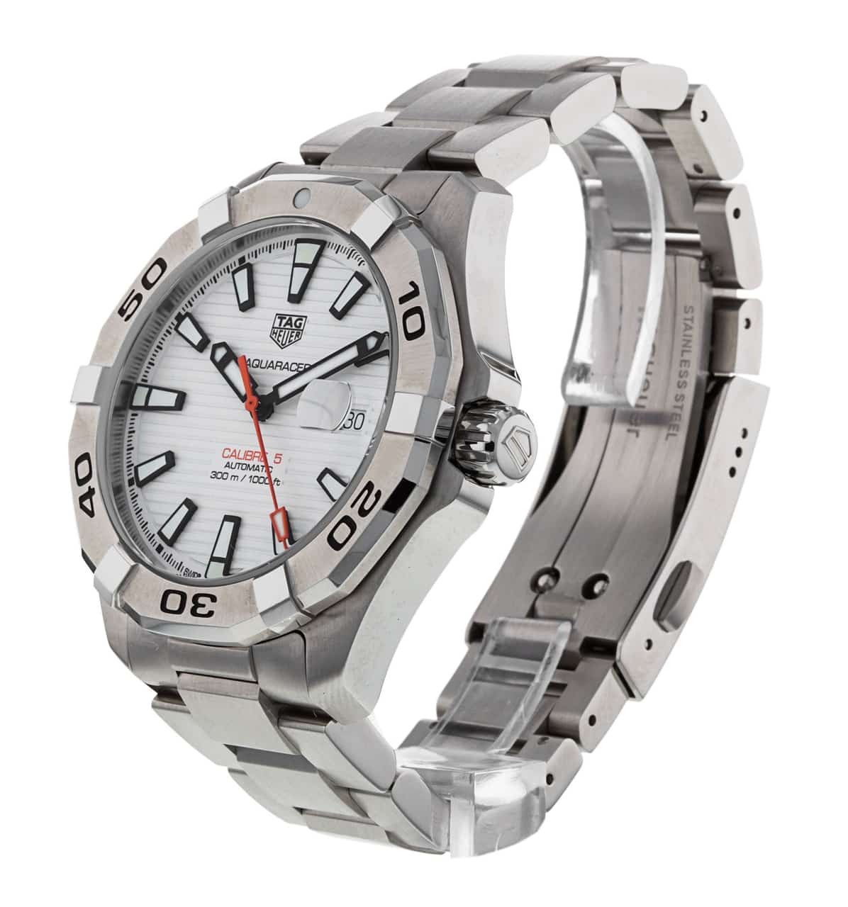  Shop Authentic Tag Heuer Aquaracer White Dial Watch for Men - WAY2013.BA0927 - Luxxuri