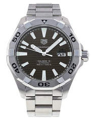  Shop Authentic Tag Heuer Aquaracer Calibre 5 Automatic Sunray Brown Dial Silver Steel Strap Watch for Men - WAY2018.BA0927 - Luxxuri