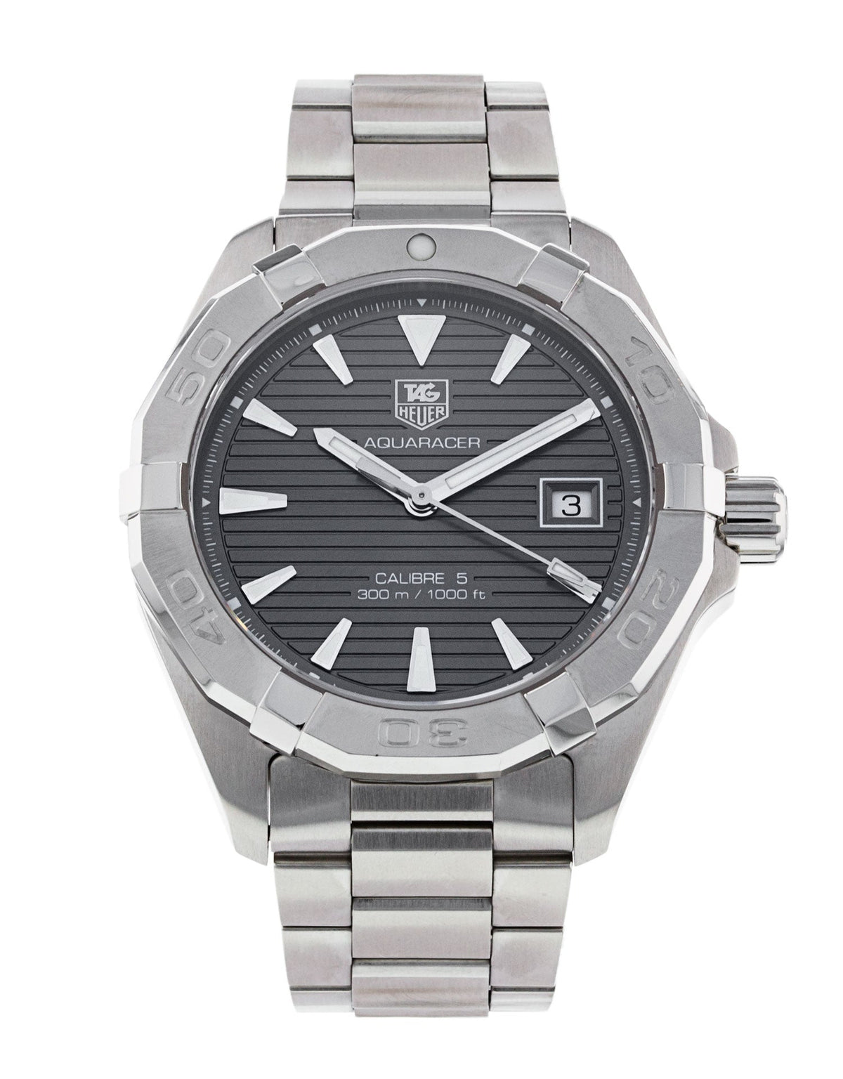  Shop Authentic Tag Heuer Aquaracer Automatic Anthracite Grey Dial Silver Steel Strap Watch for Men - WAY2113.BA0928 - Luxxuri