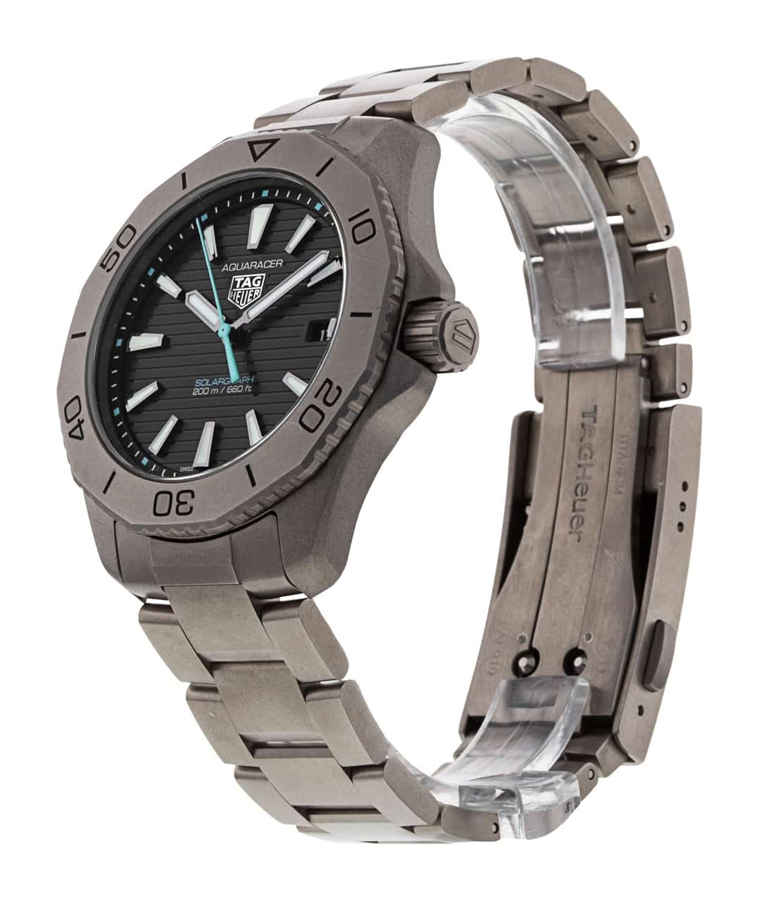  Shop Authentic Tag Heuer Aquaracer Professional 200 Solargraph Quartz Black Dial Silver Steel Strap Watch for Men - WBP1180.BF0000 - Luxxuri
