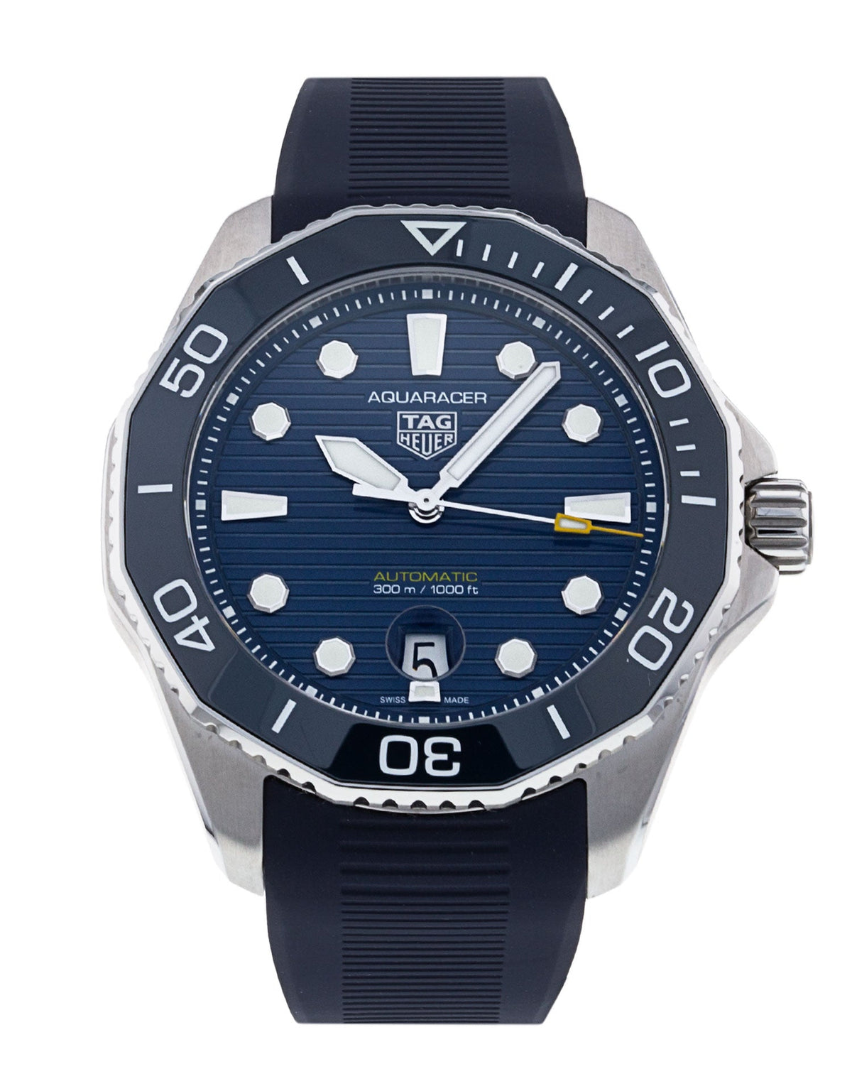  Shop Authentic Tag Heuer Aquaracer Professional 300 Automatic Blue Dial Blue Rubber Strap Watch for Men - WBP201B.FT6198 - Luxxuri