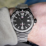  Shop Authentic Tag Heuer Formula 1 Quartz Black Dial Silver Steel Strap Watch for Men - WAZ1110.BA0875 - Luxxuri