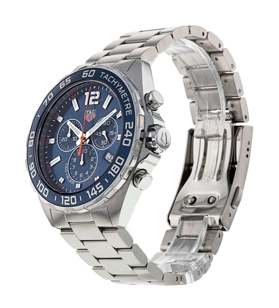  Shop Authentic Tag Heuer Formula 1 Chronograph Blue Dial Silver Steel Strap Watch for Men - CAZ1014.BA0842 - Luxxuri