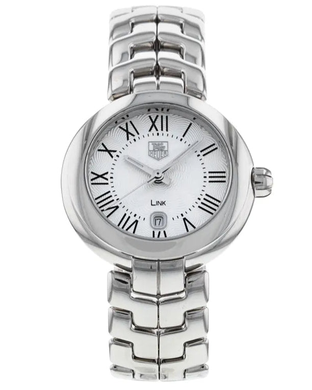  Shop Authentic Tag Heuer Link Roman Numeral Silver Dial Silver Steel Strap Watch for Women - WAT1416.BA0954 - Luxxuri