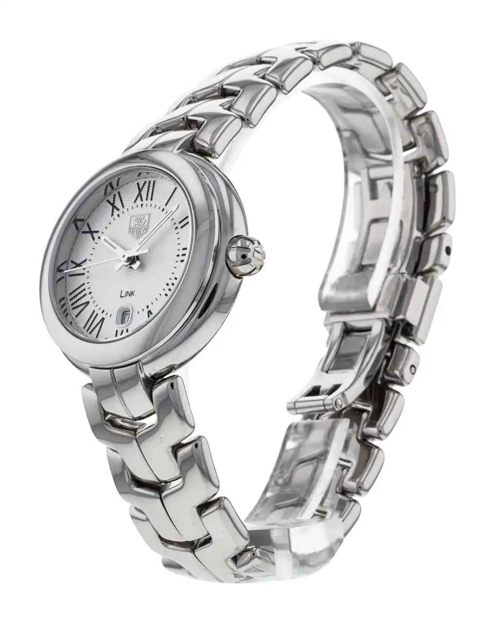  Shop Authentic Tag Heuer Link Roman Numeral Silver Dial Silver Steel Strap Watch for Women - WAT1416.BA0954 - Luxxuri