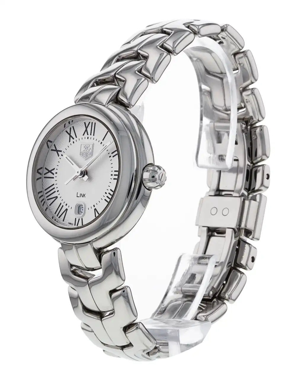  Shop Authentic Tag Heuer Link Roman Numeral Silver Dial Silver Steel Strap Watch for Women - WAT1416.BA0954 - Luxxuri