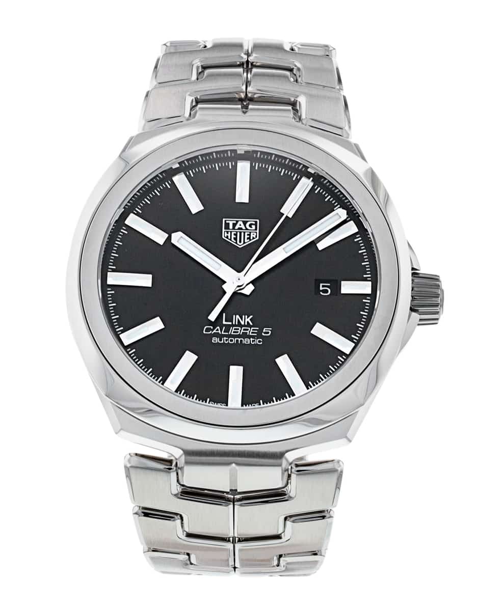 Shop Authentic Tag Heuer Link Quartz Black Dial Silver Steel Strap Watch for Women - WBC2110.BA0603 - Luxxuri