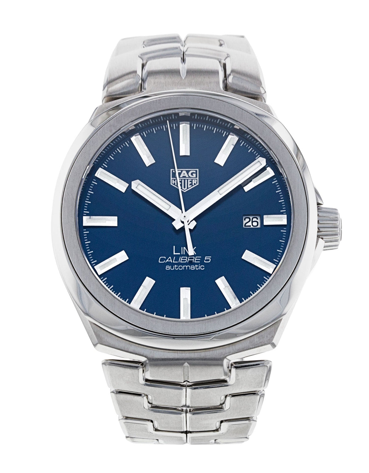  Shop Authentic Tag Heuer Link Automatic Blue Dial Silver Steel Strap Watch for Men - WBC2112.BA0603 - Luxxuri