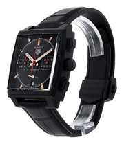  Shop Authentic Tag Heuer Monaco Automatic Chronograph Black Dial Black Leather Strap Watch for Men - CBL2180.FC6497 - Luxxuri