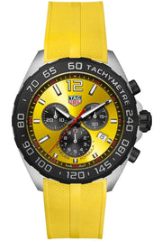  Shop Authentic Tag Heuer Formula 1 Chronograph Yellow Dial Yellow Rubber Strap Watch for Men - CAZ101AM.FT8054 - Luxxuri