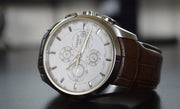  Shop Authentic Tissot Couturier Chronograph White Dial Brown Leather Strap Watch For Men - T035.617.16.031.00 - Luxxuri