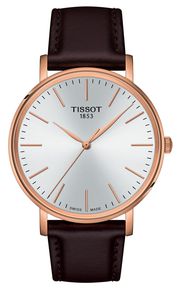  Shop Authentic Tissot Everytime Gent Silver Dial Brown Leather Strap Watch for Men - T143.410.36.011.00 - Luxxuri
