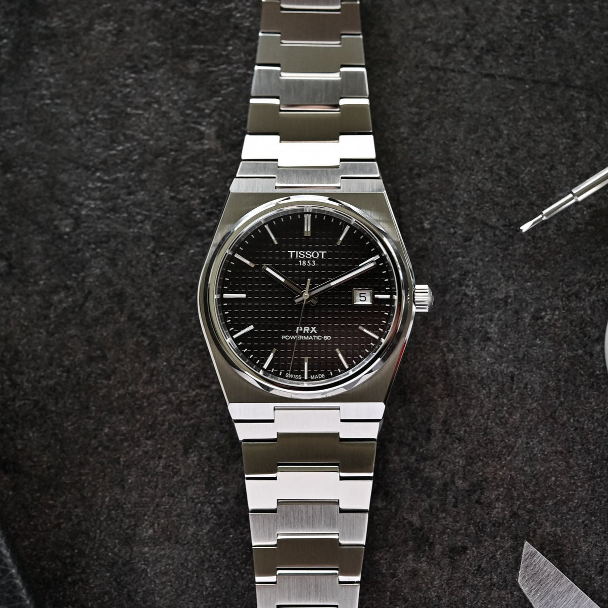  Shop Authentic Tissot PRX Powermatic 80 Black Dial Silver Steel Strap Watch For Men - T137.407.11.051.00 - Luxxuri