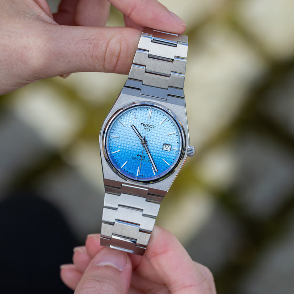  Shop Authentic Tissot PRX Powermatic 80 Gradient Blue Dial Silver Steel Strap Watch for Men - T137.407.11.351.01 - Luxxuri