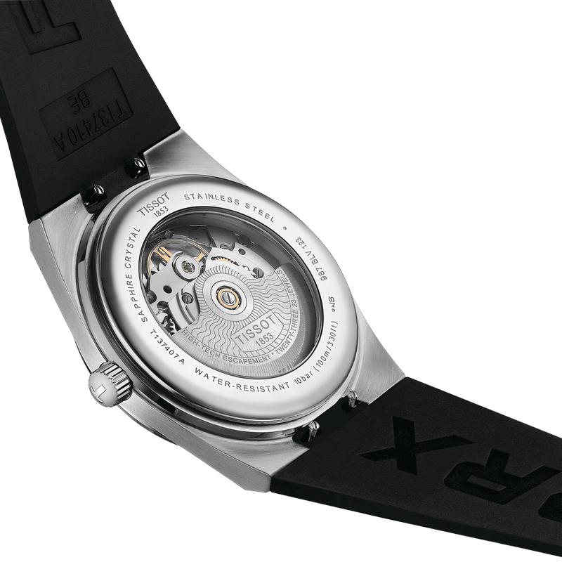  Shop Authentic Tissot PRX Powermatic 80 Black Dial Black Rubber Strap Watch for Men - T137.407.17.051.00 - Luxxuri