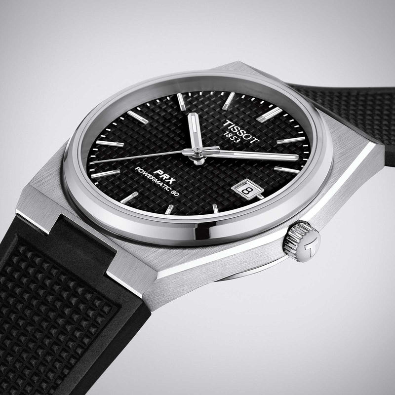 Shop Authentic Tissot PRX Powermatic 80 Black Dial Black Rubber Strap Watch for Men - T137.407.17.051.00 - Luxxuri