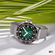  Shop Authentic Tissot Seastar 1000 Chronograph Green Dial Silver Mesh Bracelet Watch For Men - T120.417.11.091.00 - Luxxuri