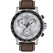  Shop Authentic Tissot Supersport Chrono Silver Dial Brown Leather Strap Watch for Men - T125.617.16.031.00 - Luxxuri