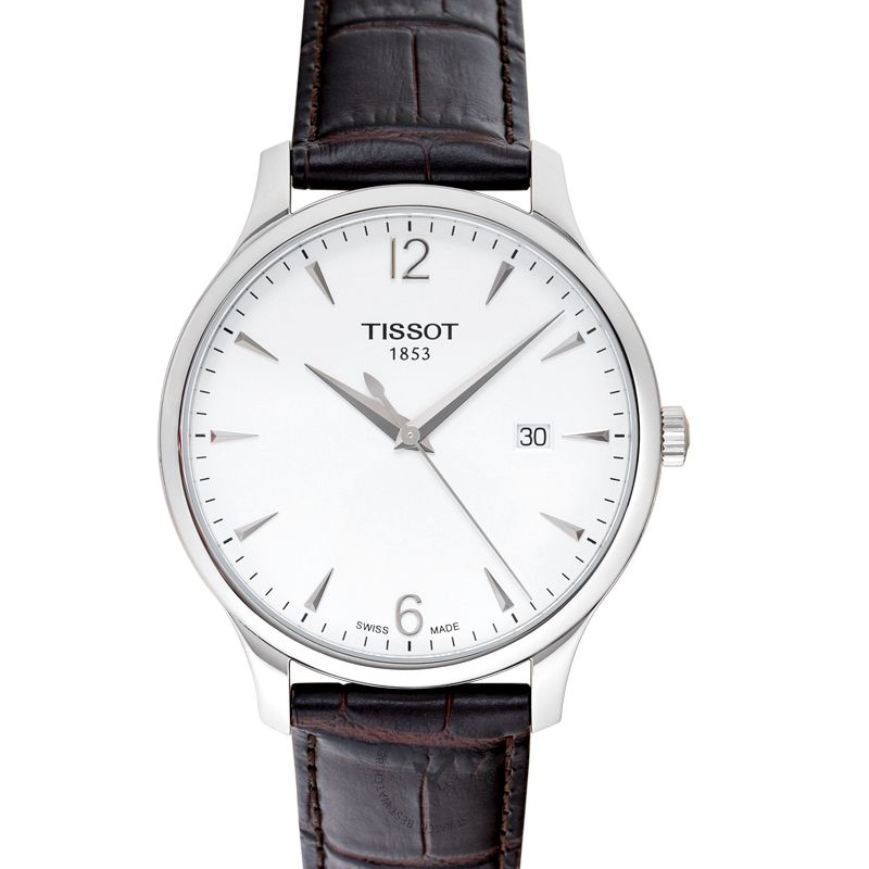  Shop Authentic Tissot T Classic Tradition White Dial Brown Leather Strap Watch For Men - T063.610.16.037.00 - Luxxuri