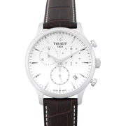  Shop Authentic Tissot T Classic Tradition Chronograph White Dial Brown Leather Strap Watch For Men - T063.617.16.037.00 - Luxxuri