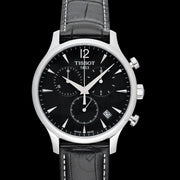 Shop Authentic Tissot T Classic Tradition Chronograph Black Dial Black Leather Strap Watch For Men - T063.617.16.057.00 - Luxxuri
